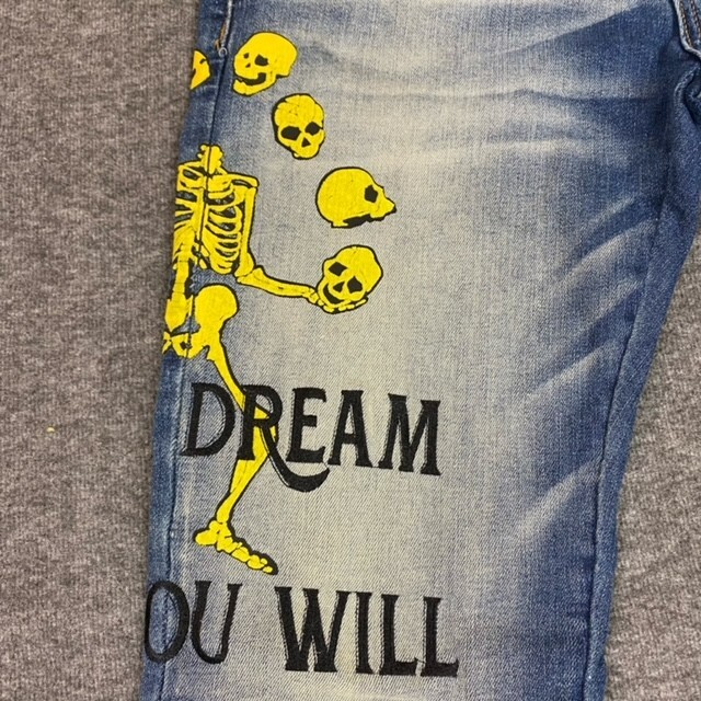 Sugar Hill Jeans Mens Size 36 Distressed Patched Skeleton Sugar Hill Jeans Mens Size 36 Distressed Patched Skeleton
