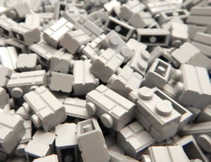 100 NEW LIGHT GRAY 1x2 LEGO MASONRY BRICK PIECES bulk part 98283 building block