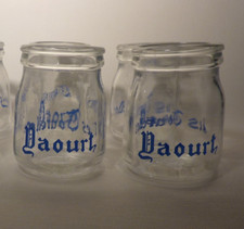 Pot Ancien  Verre à Yogourts Yaourts, Sérigraphiés,  Artisanat Monastique.