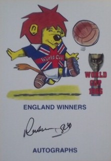 QPR Ron Springett England Signed 1966 World Cup Willie Card Photo Proof COA