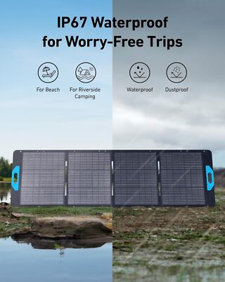 Anker SOLIX PS200 Solar Panel 200W Foldable Portable Charger for