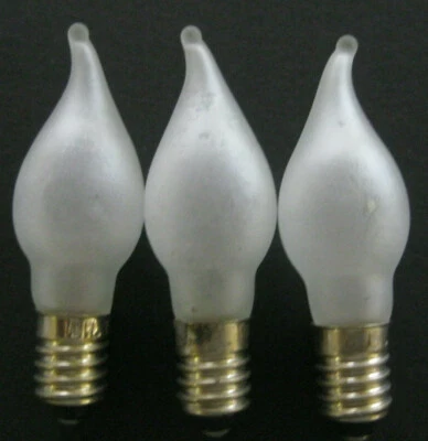 BP 3x Vela de llama Vela ráfaga de viento Vela superior mate E10,12V, 16, 23, 34V, 55V, 3W voltios