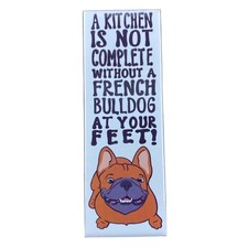Chocolate French Bulldog Magnet Dog Portrait Gift Collectible Kitchen Decor
