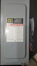 Square D H361N 30 Amp 600 VAC/DC 3 Pole NEMA 1 20HP Fusible Safety Switch
