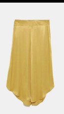 New zara wide legs satin pants sizeM