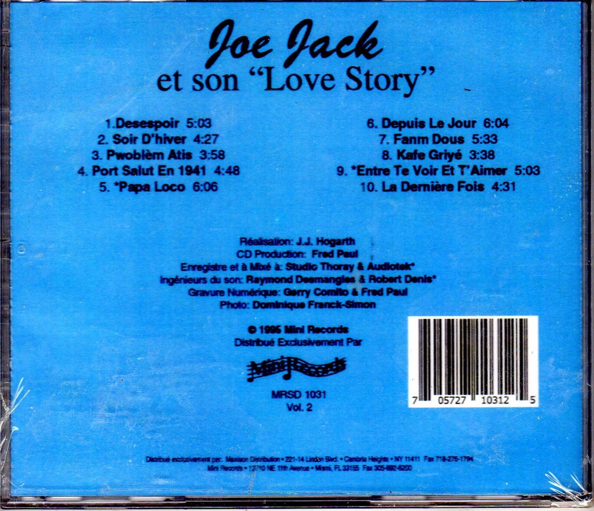 JOE JACK - LOVESTORY - Haitian CD bon Album klassik konpa MUSIC