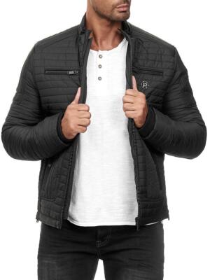 Red Bridge Herren Jacke Steppjacke Winterjacke Kunstleder Marlon Quilted