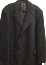 HUGO BOSS LLAMA Black Lincoln Style COAT 46R