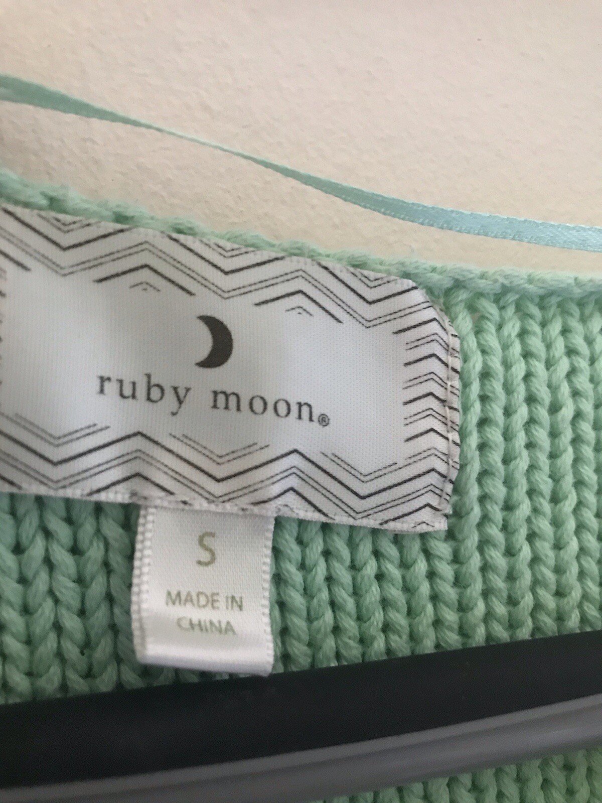ruby moon small mint green knit pullover long sle… - image 2