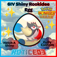 ROOKIDEE ✨ SHINY 6IV EGG ✨ Pokemon SCARLET and VIOLET - Hatches at lv1 + Max IVs