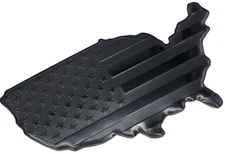 3.90"x 2.25" Metal America Map Flag Emblem Decal Sticker for Cars, Trucks, SUV