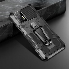 For Motorola One 5G UW Ace Case Armor Cover Belt Clip Tempered Screen Protector