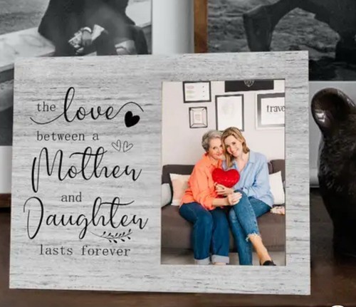 Vintage Wooden Picture Frame - 'Mother & Daughter Forever Love' Theme, Perfect - Picture 6 of 13