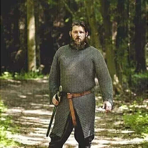 Chain Mail Full Sleeve Flat Riveted With Flat Washer Chainmail Shirt