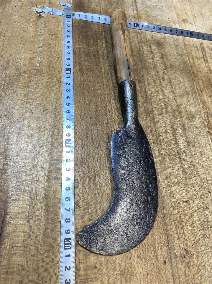 n° 28 Old tool / OUTIL ANCIEN, Petite serpe De Gaucher Forgée 19eme - Photo 4/4