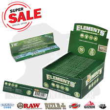 Cartine Elements Green Lunghe Verde King Size Slim Vegetale Da 50 Libretti
