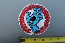 SANTA CRUZ Skateboards 50 Years Screaming Hand Clear OG Skateboarding STICKER