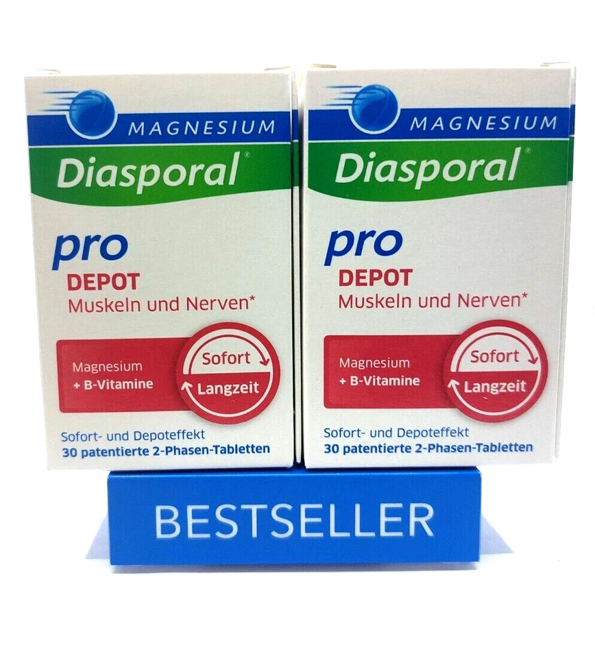 2 x MAGNESIUM DIASPORAL Depot Muskel und Nerven Tabletten 2x 30 Stück 14232511 - Bild 1 von 1
