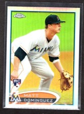 MATT DOMINGUEZ  MARLINS RC  2012 TOPPS CHROME #159 - REFRACTOR 