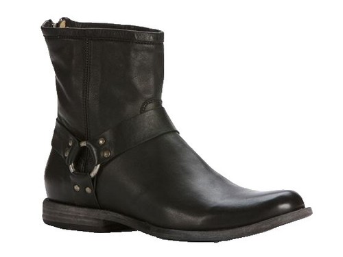 FRYE Women\'s Ray Black Leather  Buckle Shootie Ankle Boot: size 8M Leather Booties Frye Huarache Shootie Frye Ray Western  main image 4