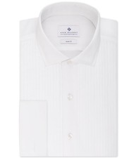 Ryan Seacrest Mens Tuxedo Button Down Dress Shirt, white, 15 Neck, 34-35 Length