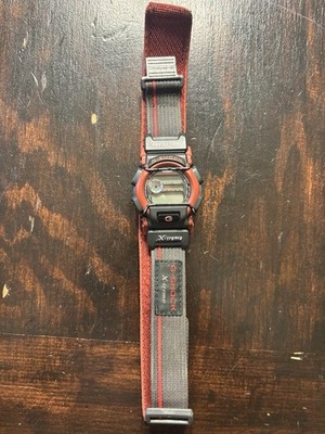 Vintage Casio G-Shock DW-003 Module 1596 Maroon / Burgundy Cloth Band 90s