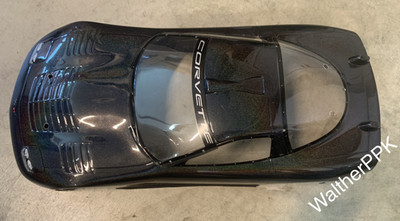Painted HPI 7501 Super Nitro RS4 300mm Corvette Body C5-R.
