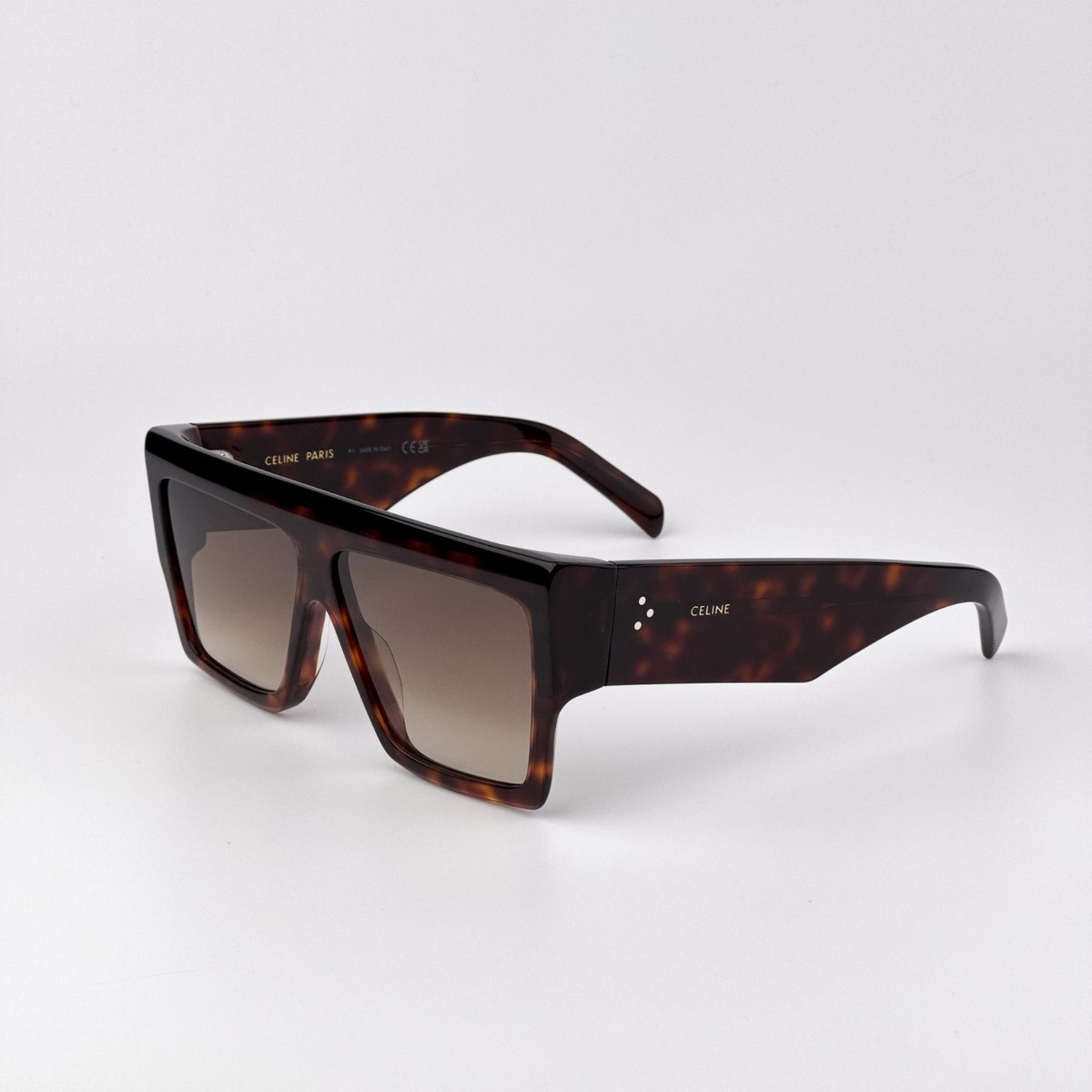 Celine Men Sunglasses Havana Brown Gradient Square CL40092I  display picture 1