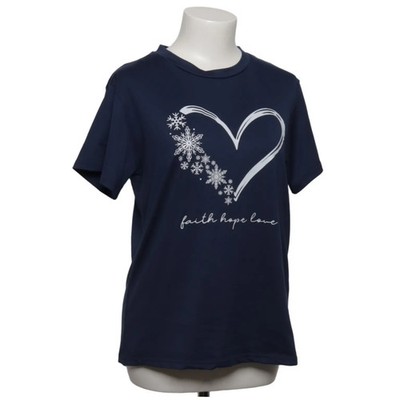 T-shirt, Größe: M, Blau, Polyester, Print, Damen #APj