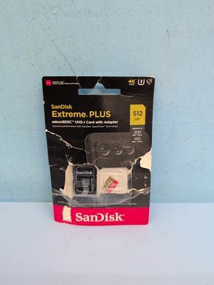 SanDisk Extreme PLUS 512GB microSDXC UHS-I Memory Card with Adapter SDSQXBD-512G