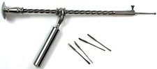 🚨Antico Strumento Medico Acciaio Chirurgico Archimede Sutura Trapano Ossa con BITS