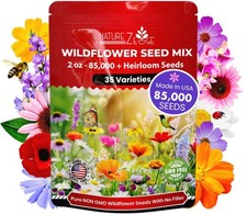 Wildflower Seeds Mix – 2 Oz, 85,000 Seeds, 35 Variety Perennial & Annual 116.80 per gallon