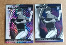 2021 CHRONICLES TITAN PRIZMS POWER PLAID RC TANNER HOUCK RED SOX PRIZM + BASE