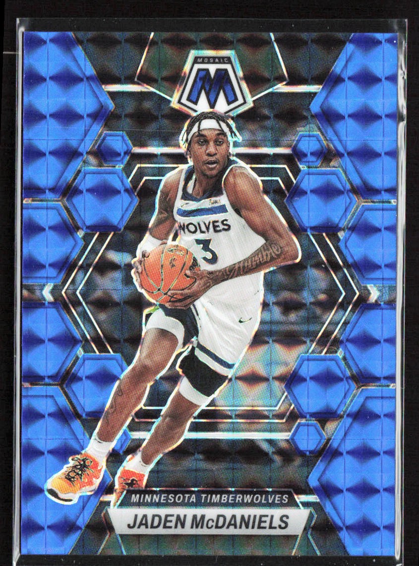 2022-23 Panini Mosaic Jaden McDaniels Blue Prizm /199 #58 Minnesota Timberwolves