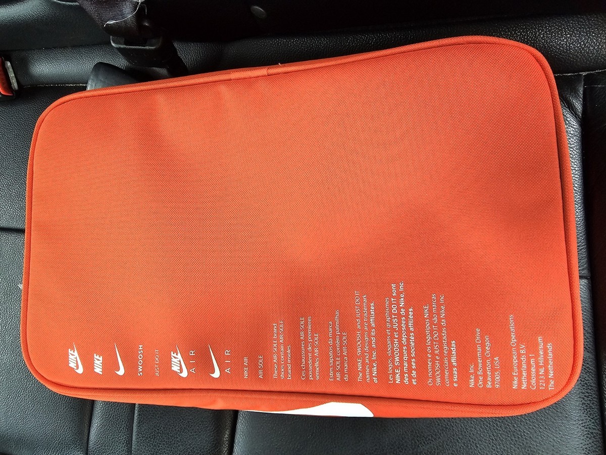 Nike Shoe Box Classic Orange Sneaker Shoes Travel Bag Zip BA6149