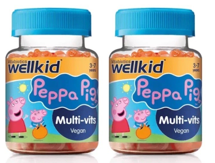 Vitabiotics WellKid Multi-Vits x2 Vegan Chewable Strawberry Flavour - Peppa Pig