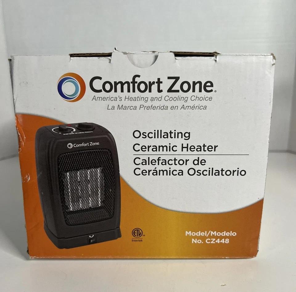 New Comfort Zone CZ448 1500W Ceramic Electric Portable Heater - Black - Image 2 of 4