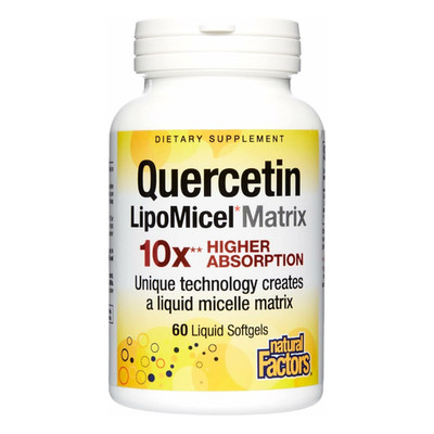Natural Factors Quercetin LipoMicel Matrix 60 Softgels Supports Immune Health