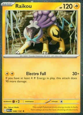 Raikou - 048/132 - Pokemon Mega Evolution Cosmos Holo Rare NM