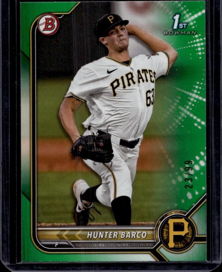 2022 Bowman Draft 1st Edition #BD-103 Hunter Barco Green