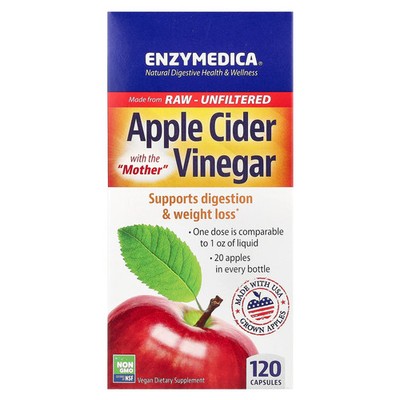 Apple Cider Vinegar with the Mother, 120 Capsules (355 mg per Capsule)