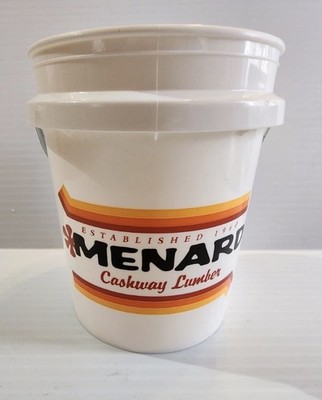  NEW Menards Mini Bucket, Minature Paint Pail, 0.5-Quart BPA-Free, 4in Tall 