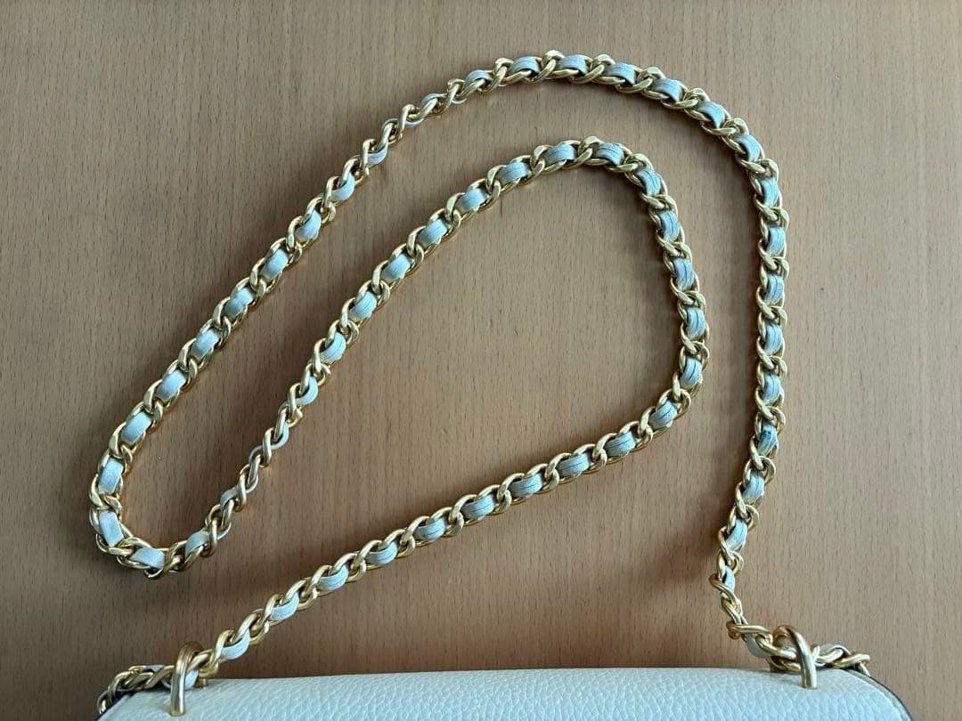 Tory Burch 2-Way Chain Shoulder Handbag Leather Ivory Women's From Japan thumbnail 15