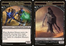 10 Token Cards - RESILIENT KHENRA / ZOMBIE - Hour of Devastation - Magic MTG FTG