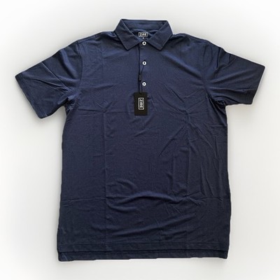 NWT ZIRE M Golf Mens Performance Polo Shirt Short Sleeve Moisture Wicking Blue