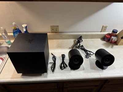 Razer Nommo V2 2.1 Channel Wired Computer Speaker System, with base, Black 