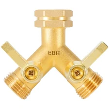  Garden Hose Splitter, 2 Way Heavy Duty Hose Y-Type 2-Way Hose Splitter