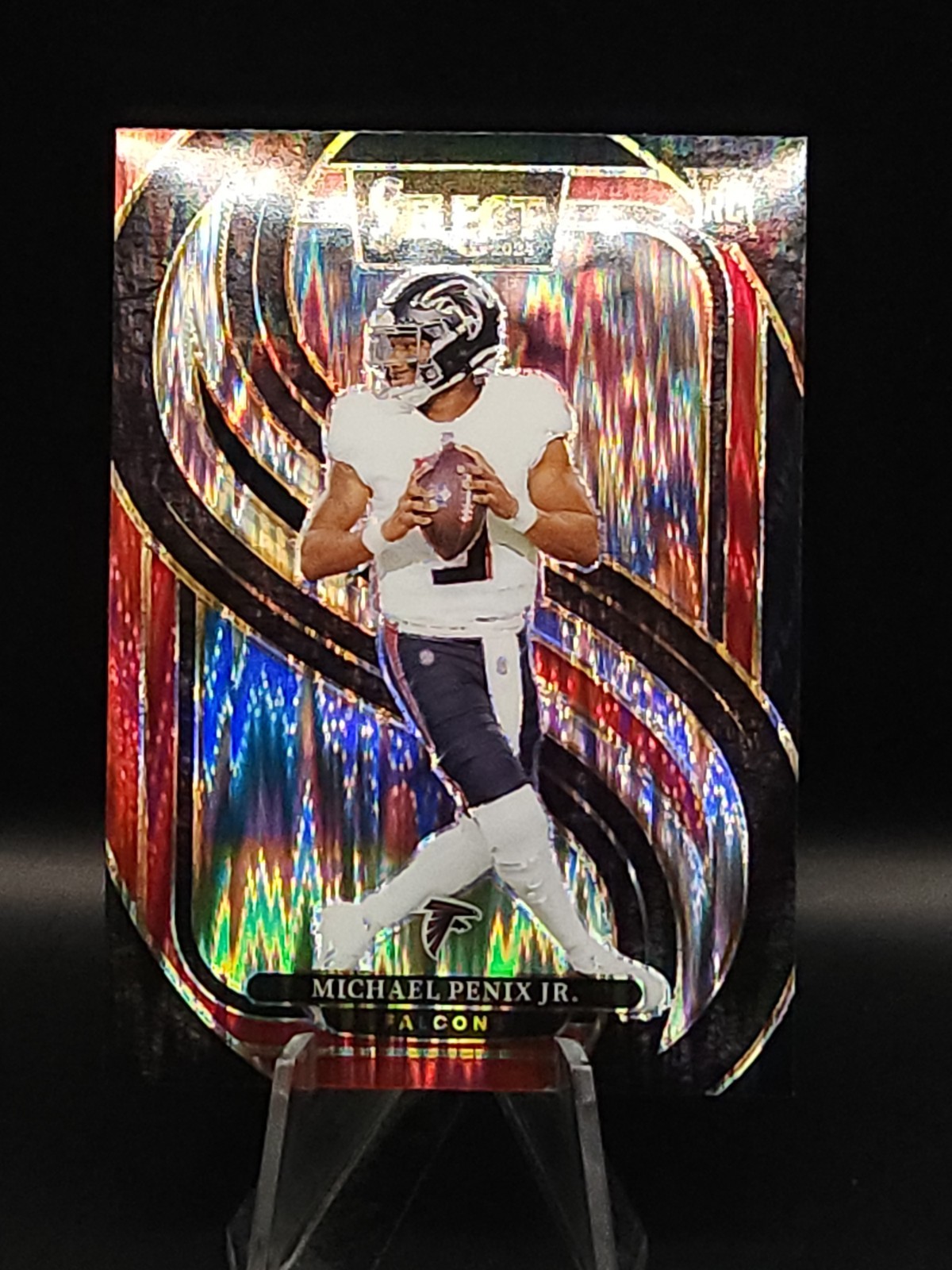 2024 Select - Premier Level Michael Penix Jr. #110 Black & Red Shock Prizm (RC)