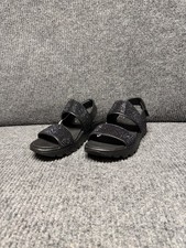 Skechers Foamies Sandal Women's 8 Black Arch Fit Footsteps Platform Crystals New