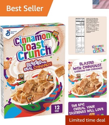 Cinnamon Toast Crunch Cereal, 12 oz - A Delicious Start for Kids & Adults